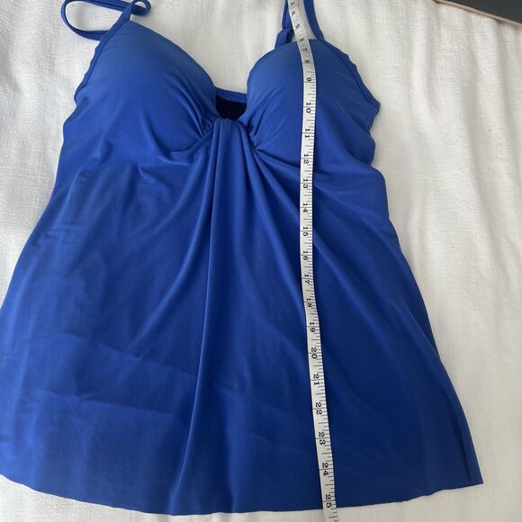 Miraclesuit So Riche Marina Draped Underwire Padded Cup Tankini Swim Suit Sz 8 - Picture 11 of 12